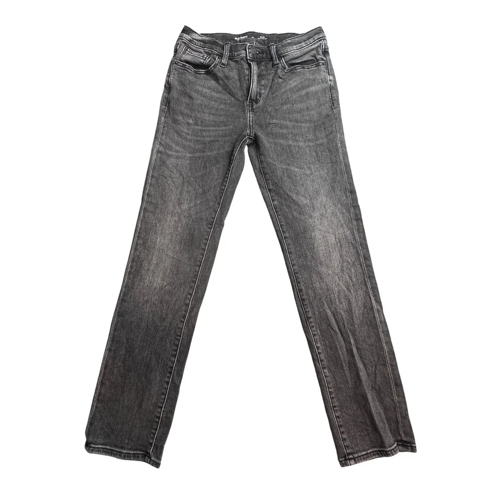 Old‎ Navy Slim Fit Jeans Boys 14 Gray Wash Denim 360 Stretch Built-In Tough